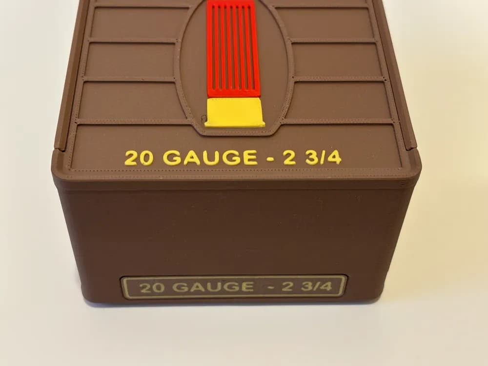 Ammo Storage Box 20 Gauge 2-3/4 (2.75) 25 Shells front view product photo; ammunition not included