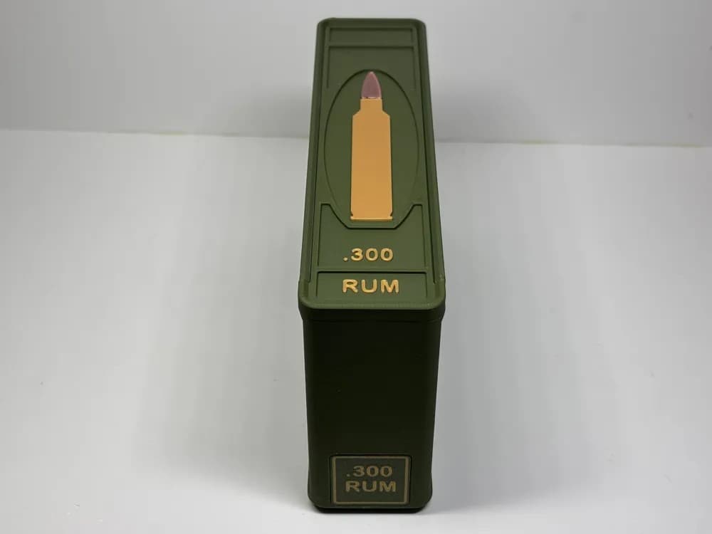 Ammo Storage Box - .300 RUM - 20 Rounds front view product photo; ammunition not included