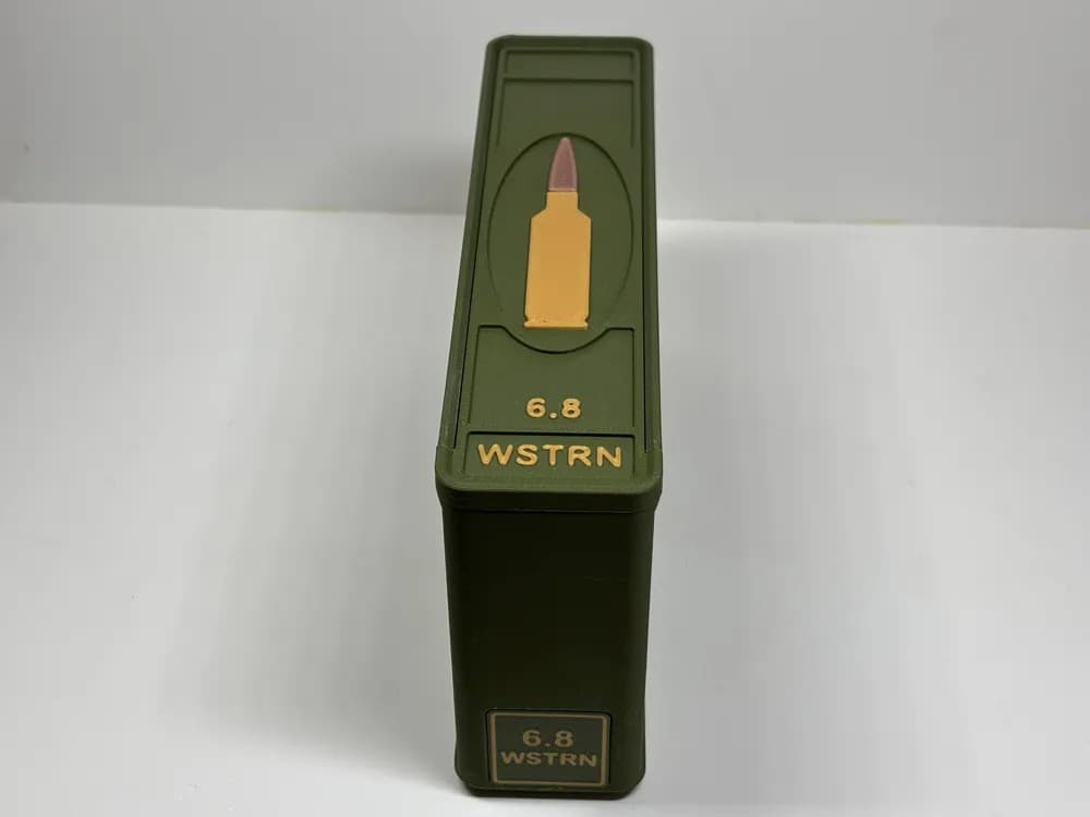 Ammo Storage Box - 6.8 Western - 20 Rounds front view product photo; ammunition not included