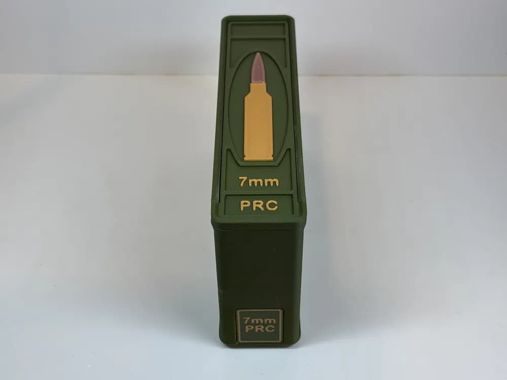 Ammo Storage Box 7mm PRC 20 Rounds front view product photo; ammunition not included