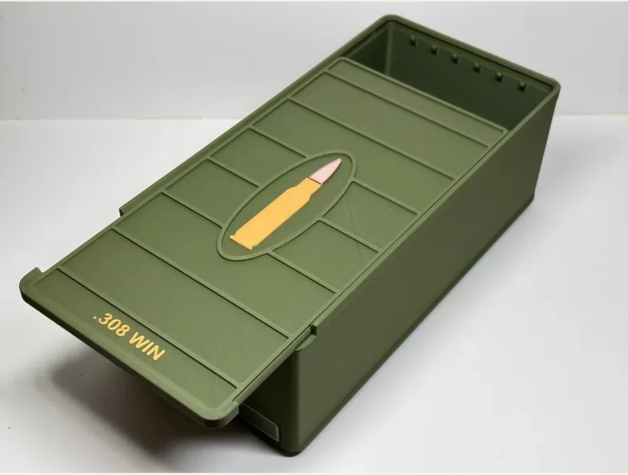 Open .308 WIN / 7.62x51mm bullet storage box